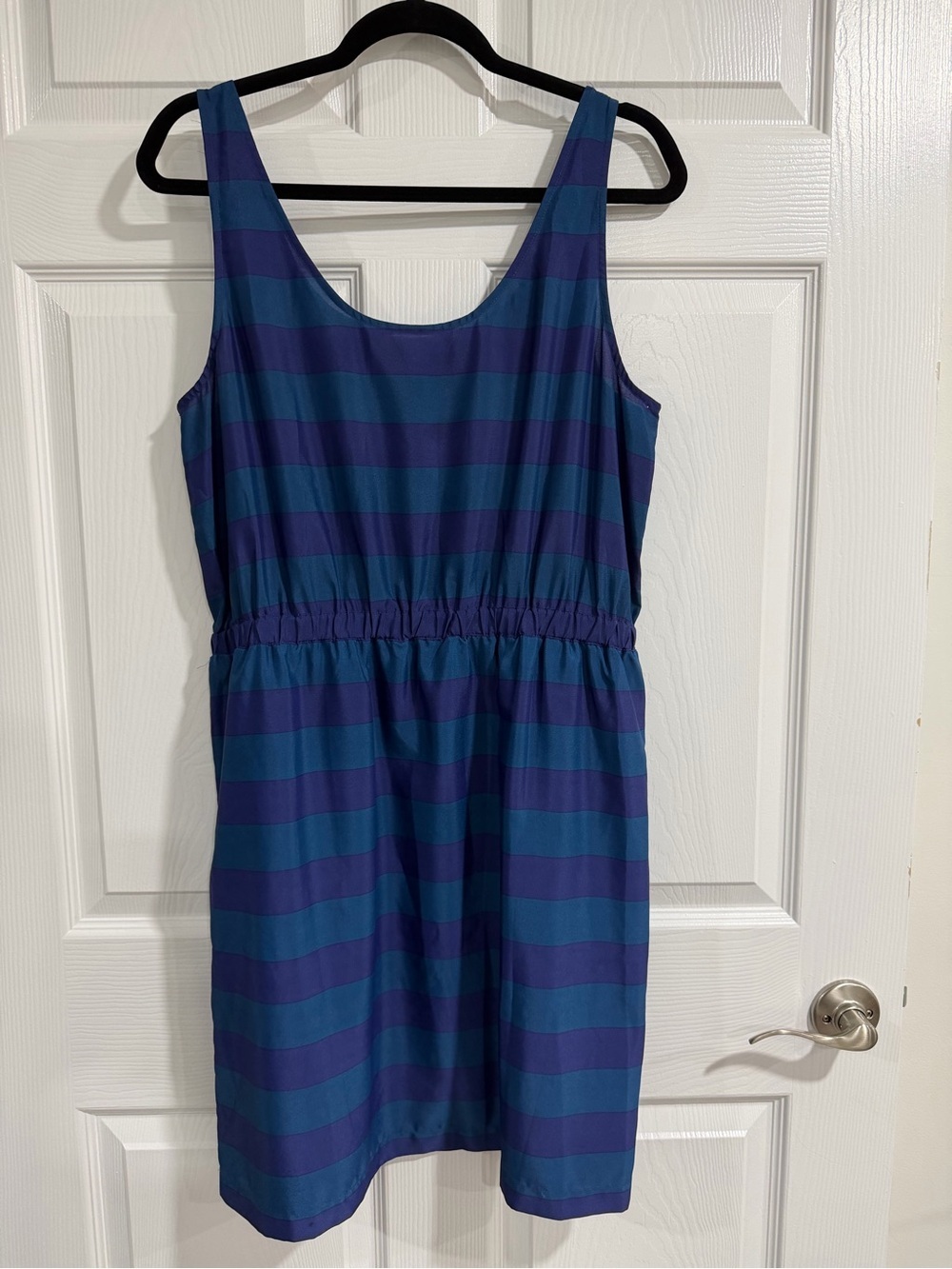 LOFT Sleeveless Striped Blue & Purple Summer Dress